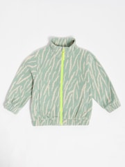 GEN Green Printed Zip Fleece - Image 1 of 4