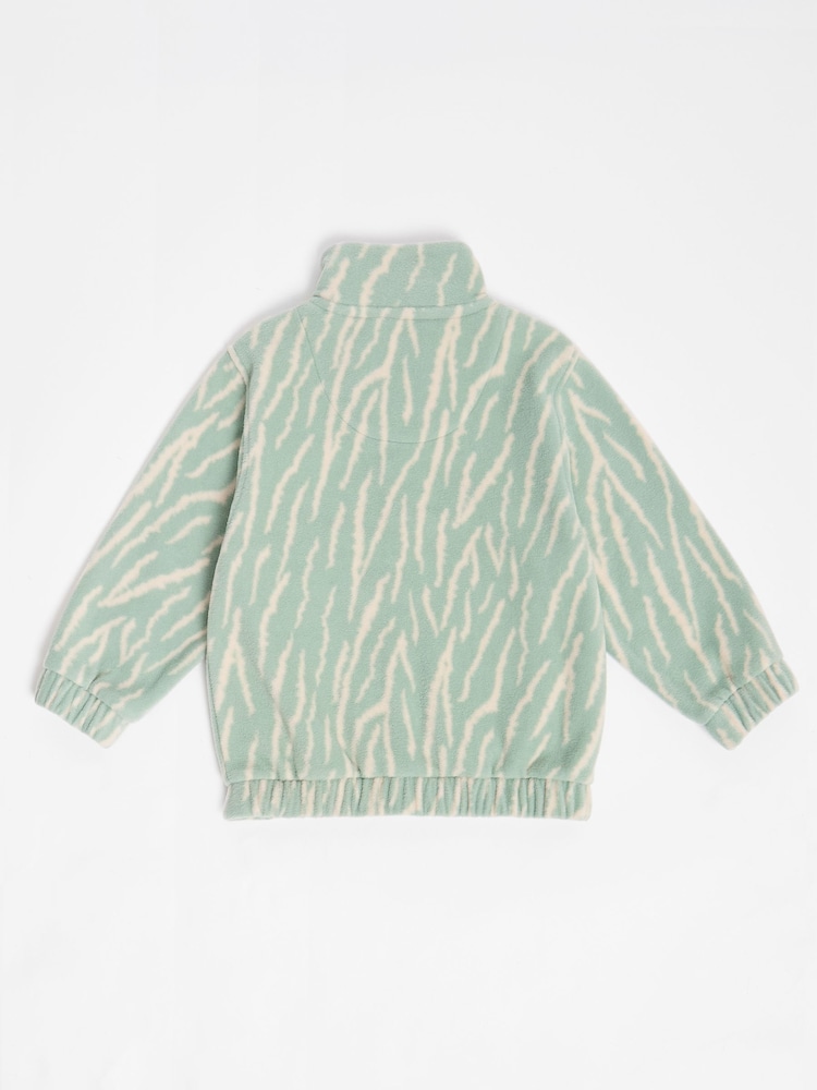 GEN Green Printed Zip Fleece - Image 2 of 4