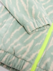 GEN Green Printed Zip Fleece - Image 4 of 4