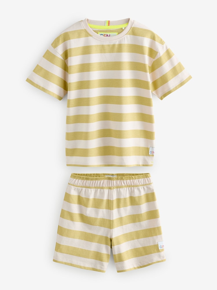 GEN Yellow 2 Pack Pyjama Shorts - Image 3 of 3 GEN Yellow 2 Pack Pyjama Shorts - Image 3 of 3