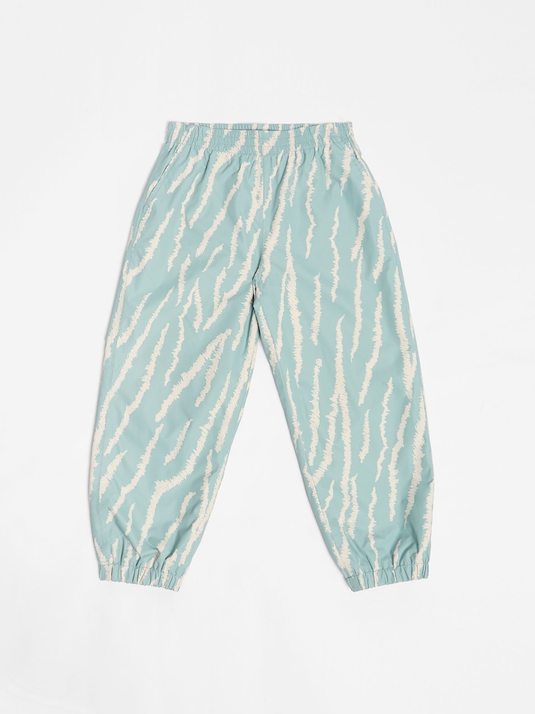 GEN Green Animal Print Shower Resistant Rain Trousers - Image 1 of 4