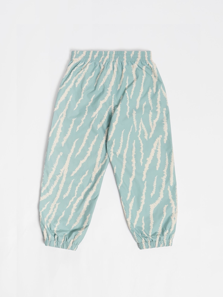 GEN Green Animal Print Shower Resistant Rain Trousers - Image 2 of 4