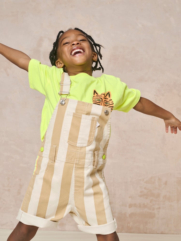 GEN Striped Shorts Dungaree - Image 1 of 5