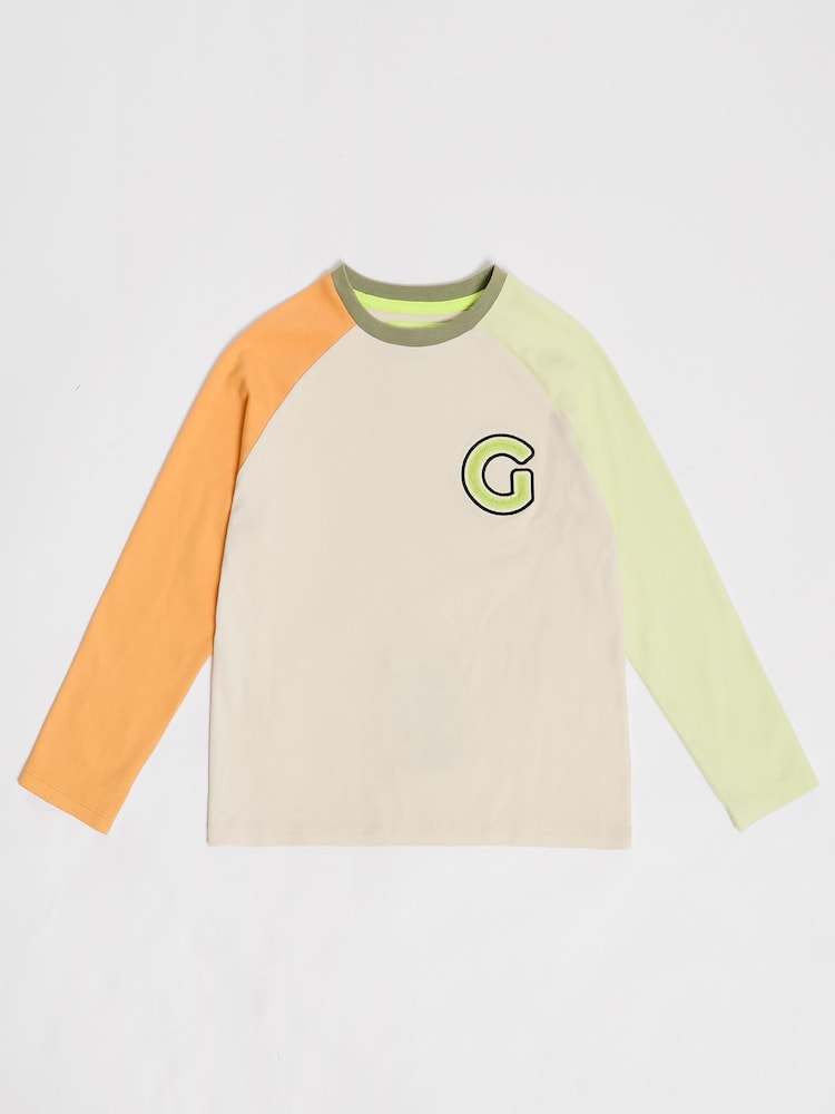 GEN Long Sleeved Raglan Boucle Patch T-Shirt - Image 2 of 5