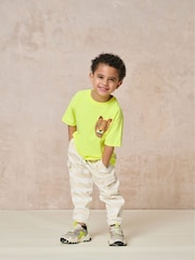 GEN Cream Striped Cargo Joggers - Image 1 of 5