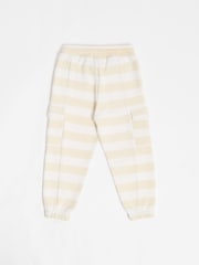 GEN Cream Striped Cargo Joggers - Image 3 of 5