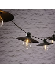Lights4fun Black Solar Café Lights - Image 1 of 4