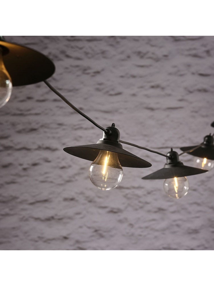 Lights4fun Black Solar Café Lights - Image 1 of 4