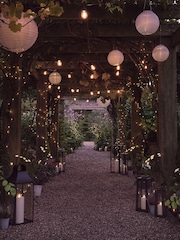 Lights4fun Bowen/Black Extra Large Garden Lantern with TruGlow® Candle - Image 5 of 5