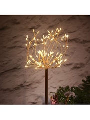 Lights4fun Copper Set of 2 Micro Light Flower Stake Lights - Image 2 of 2