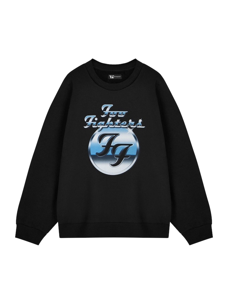 Vanilla Underground Black Foo Fighters 100% Cotton Sweatshirt - Image 1 of 6