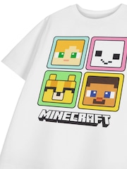 Vanilla Underground White Girls 100% Cotton Minecraft Short Sleeved T-Shirt - Image 5 of 6