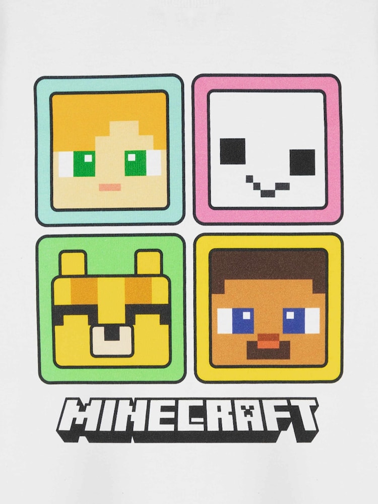 Vanilla Underground White Girls 100% Cotton Minecraft Short Sleeved T-Shirt - Image 6 of 6