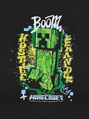 Vanilla Underground Black Boys 100% Cotton Minecraft Short Sleeved T-Shirt - Image 3 of 4