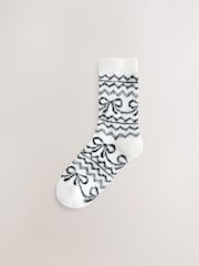 Mono Bow Fairisle Superhairy Cosy Socks 2 Pack - Image 6 of 8