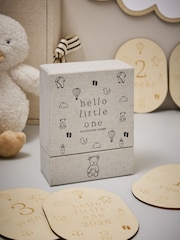 Miminka ikony dřevěné milník karty - Obrázek 2 z 4