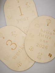 Black/White Baby Icons Wooden Milestone Cards - Image 3 of 4