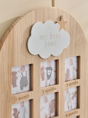 Natural New Baby Cloud My First Year Photo Frame - Image 3 of 5