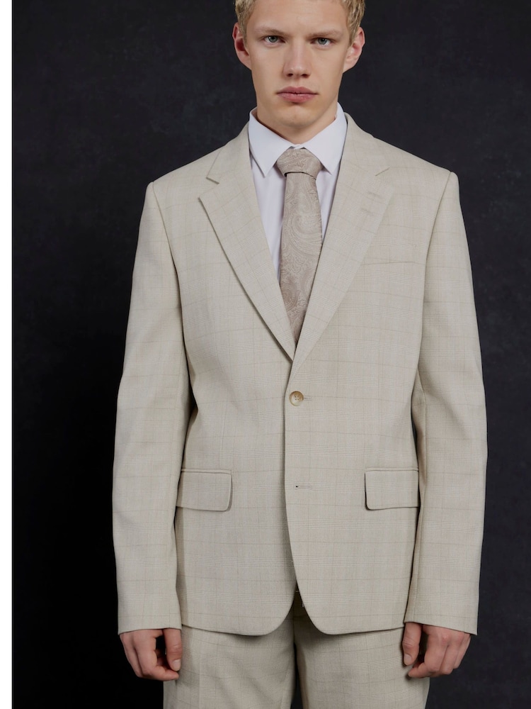 River Island Slim Fit Check Jacket - Imagen 1 de 2
