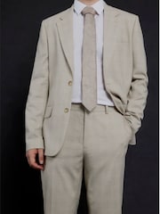 Коричневый - River Island Slim Fit Check Jacket - Image 4 of 7