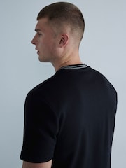 River Island Black Slim Fit 100% Cotton Les Amis Ringer T-Shirt - Image 4 of 6