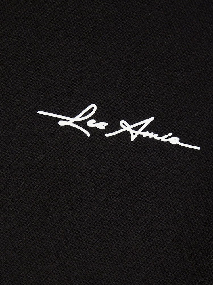 River Island Black Slim Fit 100% Cotton Les Amis Ringer T-Shirt - Image 6 of 6 River Island Black Slim Fit 100% Cotton Les Amis Ringer T-Shirt - Image 6 of 6