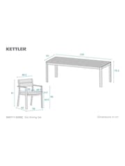 Kettler Grey Gio 6 Seat Dining Set - Image 3 of 7