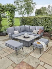 Kettler Grey Malo Corner Set with High/Low Table & 2 Benches - Image 2 of 8