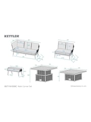 Kettler Grey Malo Corner Set with High/Low Table & 2 Benches - Image 3 of 8