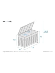 Kettler Pebble Storage Cushion Box Medium Aluminium - Image 3 of 7