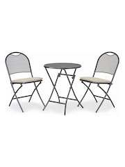 Kettler Natural Stone Café Roma Iron Set with Stone Seat Pad Cushions - Image 6 of 6