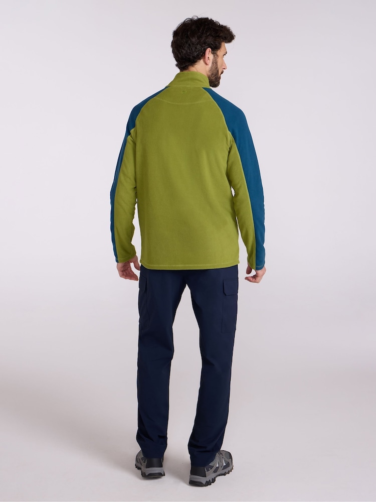 Mountain Warehouse Green Mens Ashbourne II Half Zip Fleece - Image 4 of 9