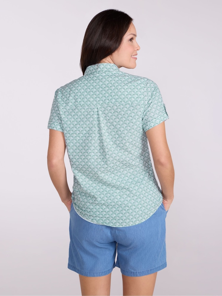 Mountain Warehouse Green Womens Coconut Short Sleeve 100% Cotton Shirt - Image 2 of 9 Mountain Warehouse Green Womens Coconut Short Sleeve 100% Cotton Shirt - Image 2 of 9