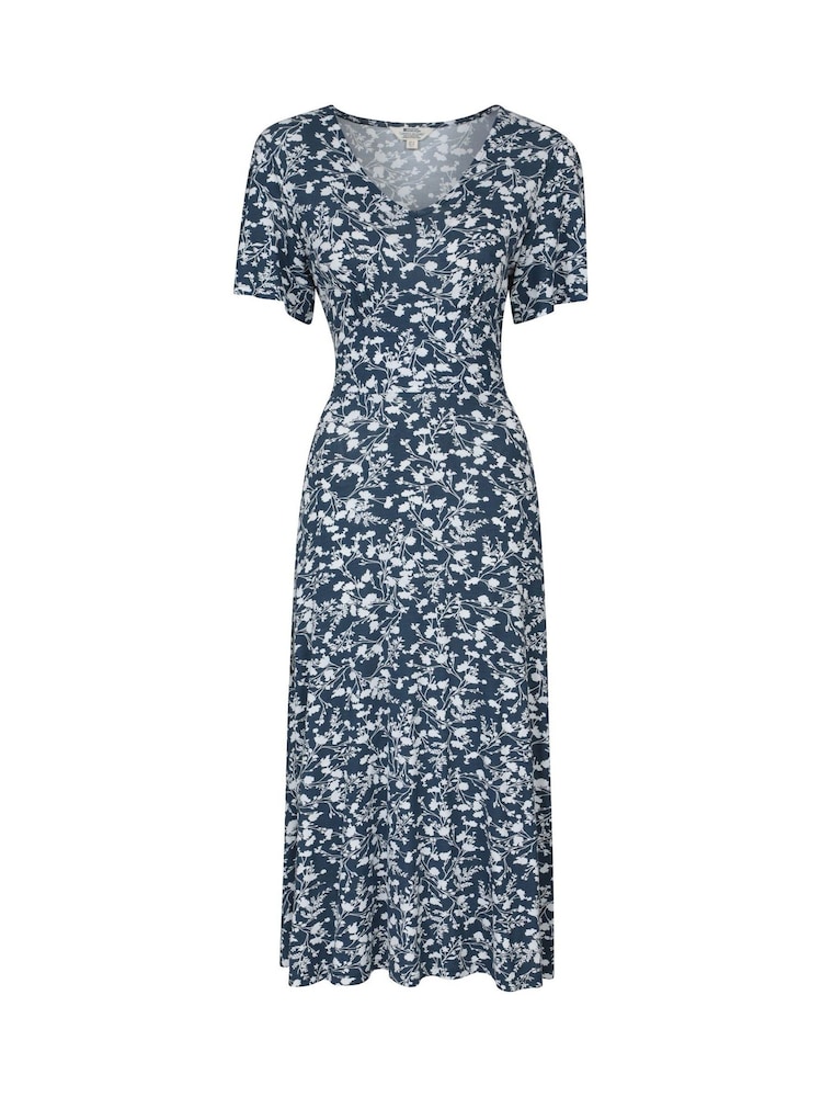 Mountain Warehouse Blue Como Womens Printed Tea Dress - Image 1 of 5