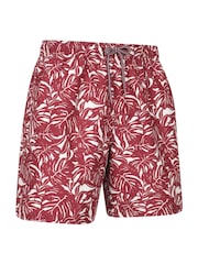 Rot - Mountain Warehouse Mens Aruba Printed Quick Drying Swimshorts with UV Max Protection - Bild 2 von 6