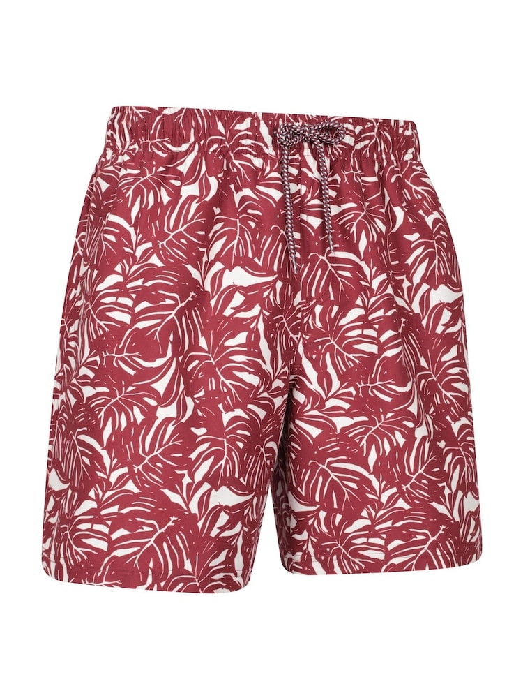 Rot - Mountain Warehouse Mens Aruba Printed Quick Drying Swimshorts with UV Max Protection - Bild 2 von 6