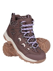 Mountain Warehouse Dark Brown Adventurer Womens Printed Waterproof Boots - Image 1 of 7