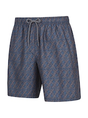 Mountain Warehouse Blue Mens Aruba Printed Quick Drying Swimshorts with UV Max Protection - Image 2 of 6