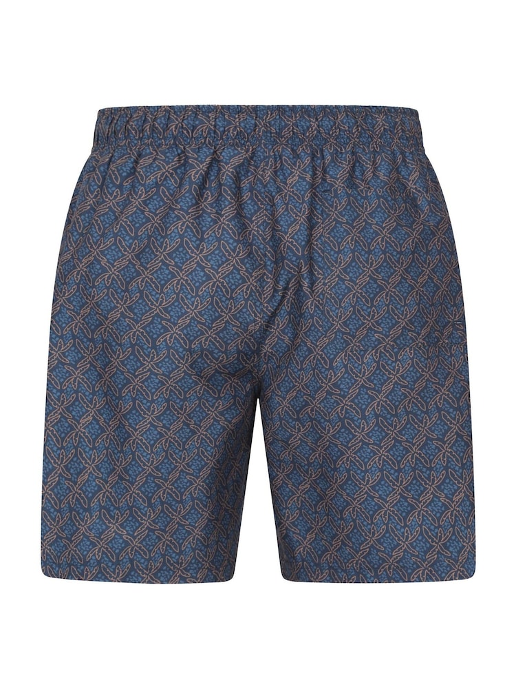 Mountain Warehouse Light Blue Mens Aruba Printed Quick Drying Swimshorts with UV Max Protection - Image 8 of 11