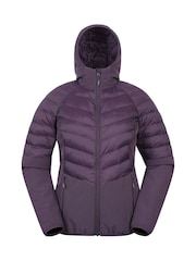 Mountain Warehouse Purple Womens Agile Hybrid Water-Resistant Softshell Padded Jacket - Image 1 of 5
