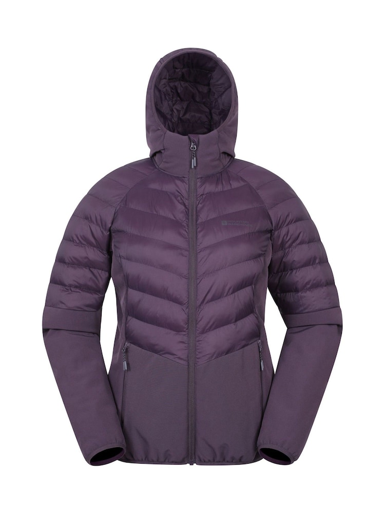 Mountain Warehouse Purple Womens Agile Hybrid Water-Resistant Softshell Padded Jacket - Image 1 of 5
