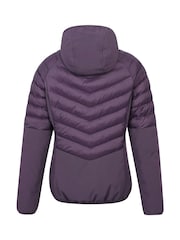 Mountain Warehouse Purple Womens Agile Hybrid Water-Resistant Softshell Padded Jacket - Image 3 of 5
