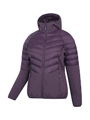 Mountain Warehouse Purple Womens Agile Hybrid Water-Resistant Softshell Padded Jacket - Image 4 of 5