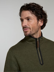 Mountain Warehouse Green Mens Beta Contrast Zip-Neck T-Shirt - Image 4 of 4