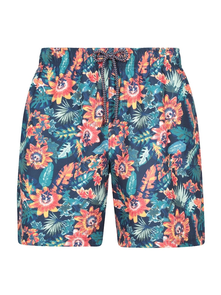 Mountain Warehouse Pink Mens Aruba Printed Quick Drying Swimshorts with UV Max Protection - Image 1 of 6