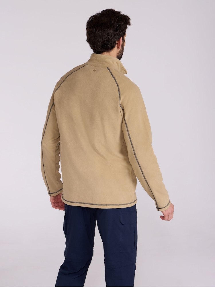 Mountain Warehouse Brown Mens Ashbourne II Half Zip Fleece - Image 2 of 9 Mountain Warehouse Brown Mens Ashbourne II Half Zip Fleece - Image 2 of 9