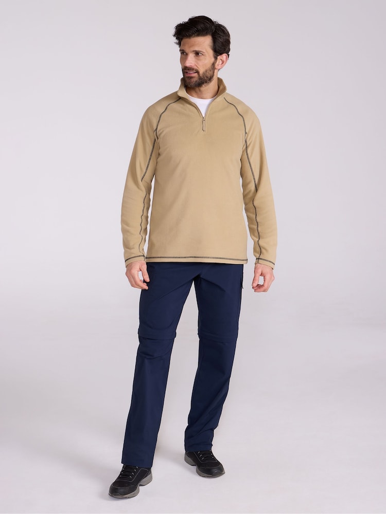 Mountain Warehouse Brown Mens Ashbourne II Half Zip Fleece - Image 3 of 9