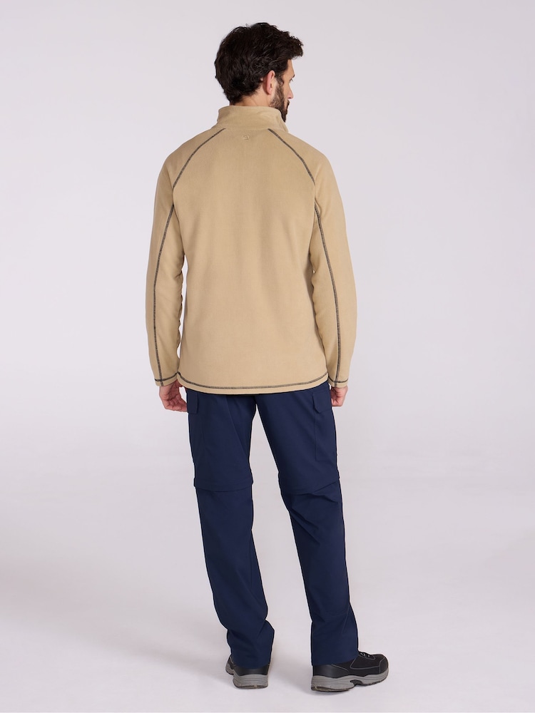 Mountain Warehouse Brown Mens Ashbourne II Half Zip Fleece - Image 4 of 9