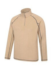 Brown - Mountain Warehouse Mens Ashbourne II Half Zip Fleece - Image 8 of 9