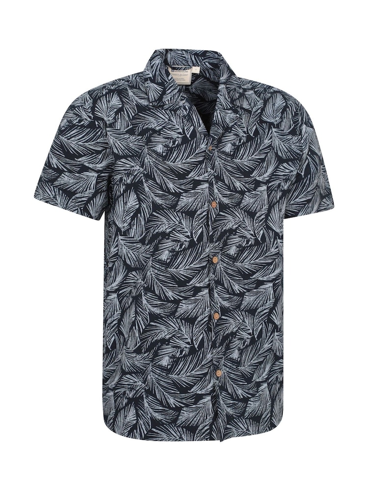 Mountain Warehouse Blue Mens Beach Short Sleeve Shirt - Image 2 of 6 Mountain Warehouse Blue Mens Beach Short Sleeve Shirt - Image 2 of 6